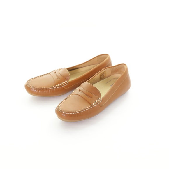 Samuel Hubbard Free Spirit Driver Tan 100% Leather Slip On Loafers Womens 8.5M - Picture 3 of 9